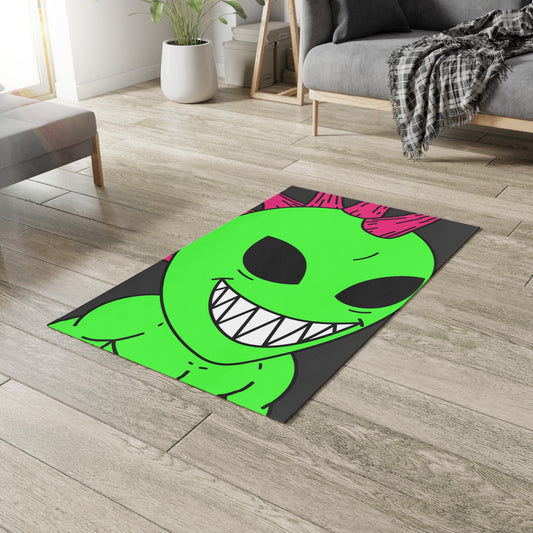 Spiked Pink Hair Muscle Alien Visitor Dobby Rug