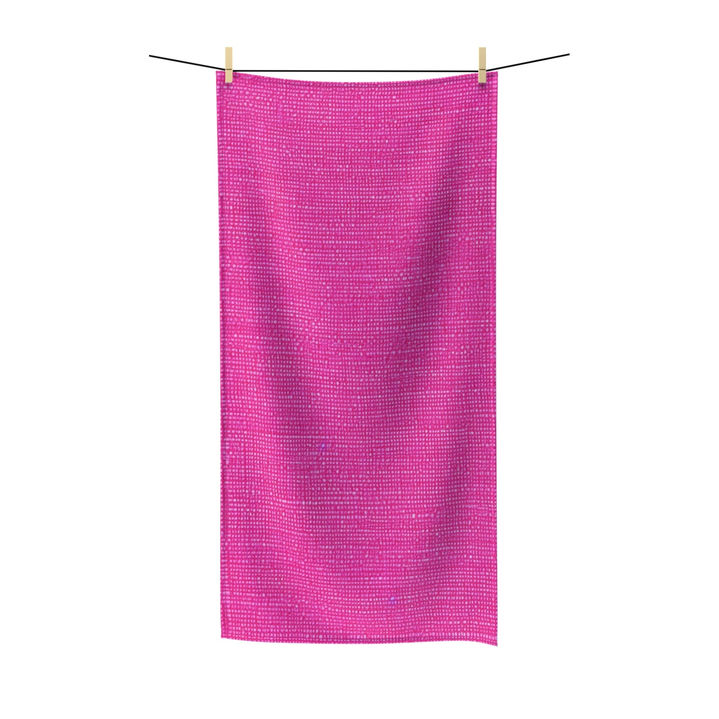 Hot Neon Pink Doll Like: Denim-Inspired, Bold & Bright Fabric - Polycotton Towel