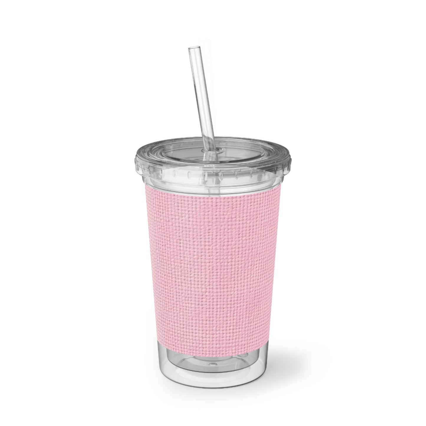 Blushing Garment Dye Pink: Denim-Inspired, Soft-Toned Fabric - Suave Acrylic Cup