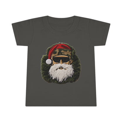 Camo Santa Chenille Patch - Military Christmas Decor - Marine Badge - Toddler T-shirt