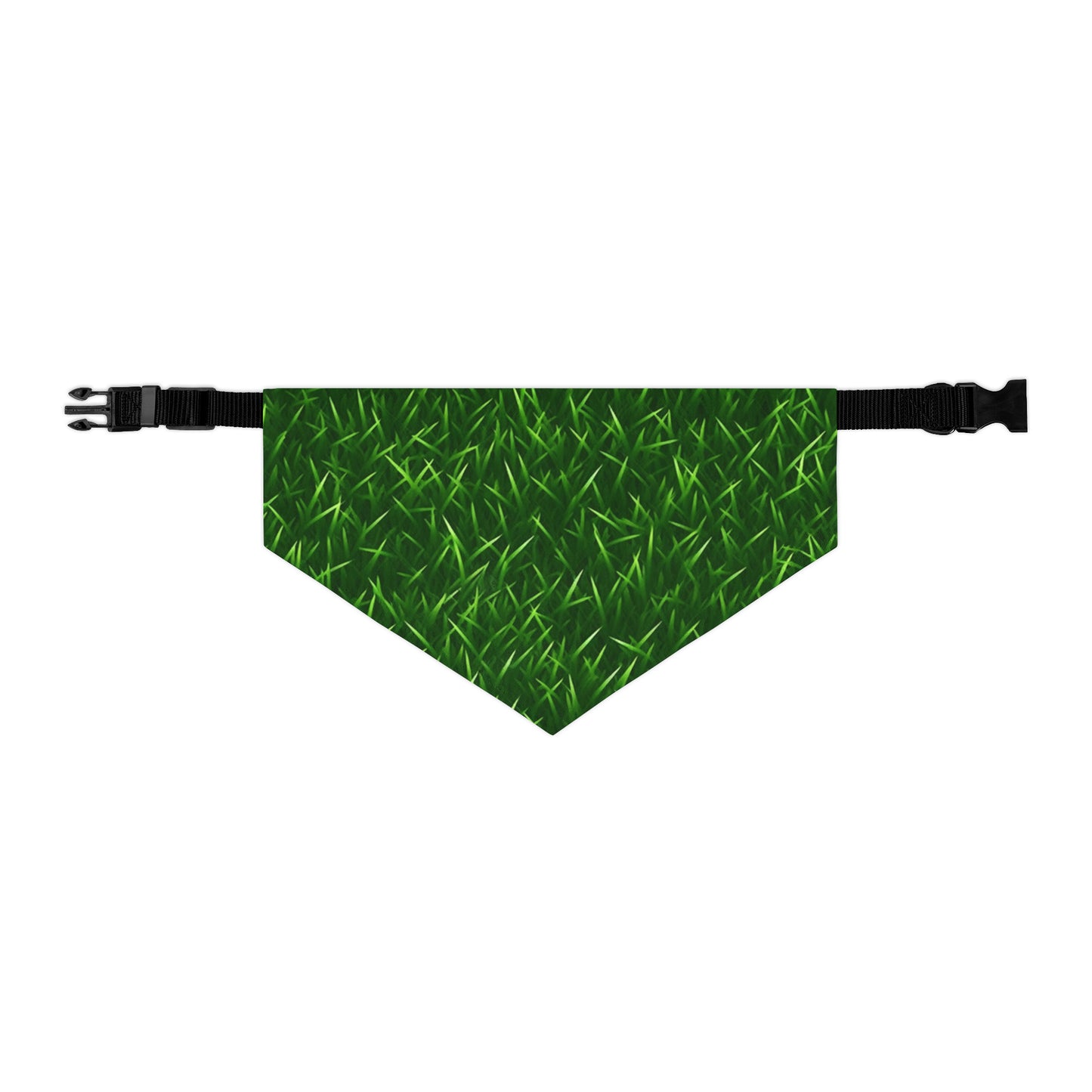 Touch Grass Indoor Style Outdoor Green Artificial Grass Turf - Dog & Pet Bandana Collar