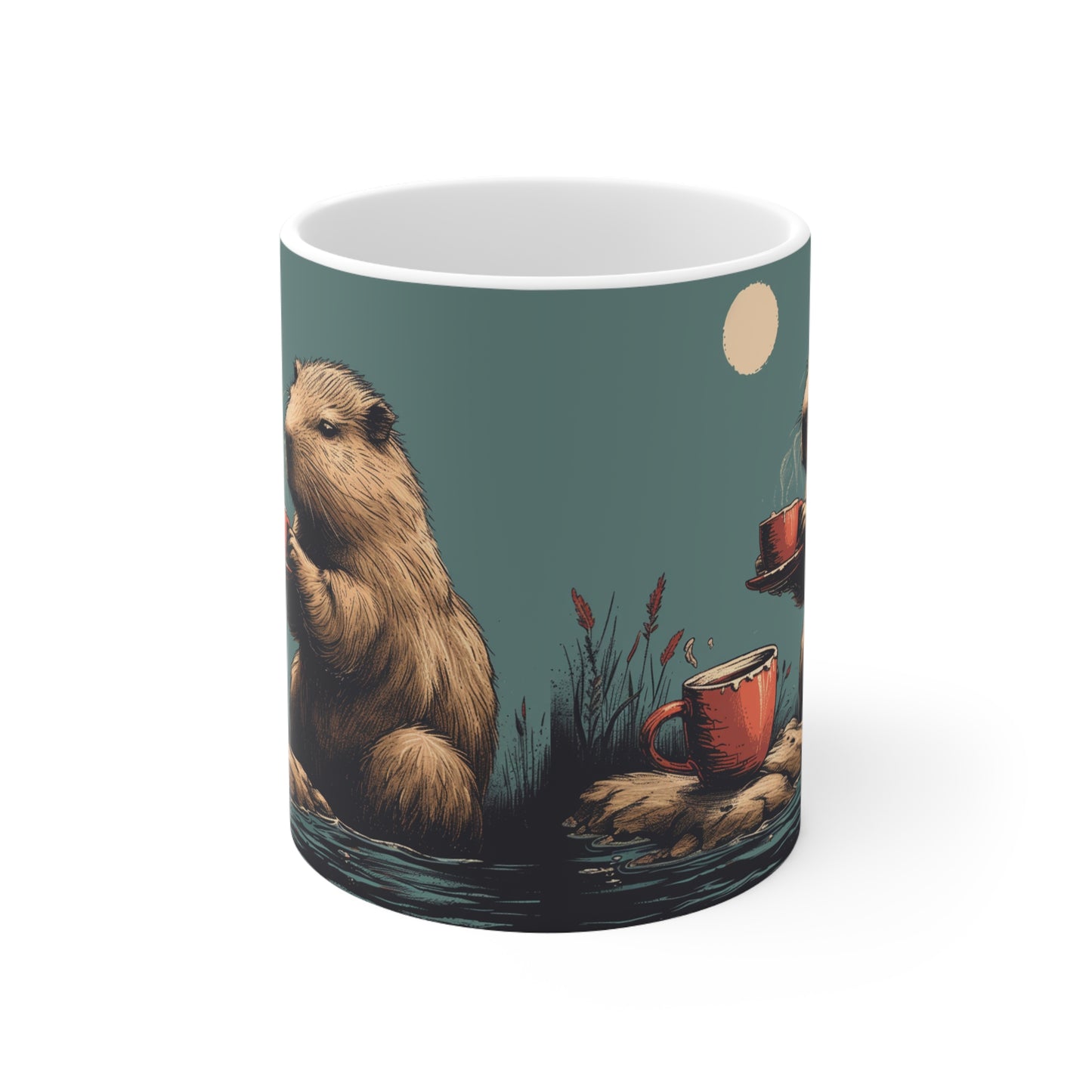 Capybara Coffee, Ceramic Mug 11oz