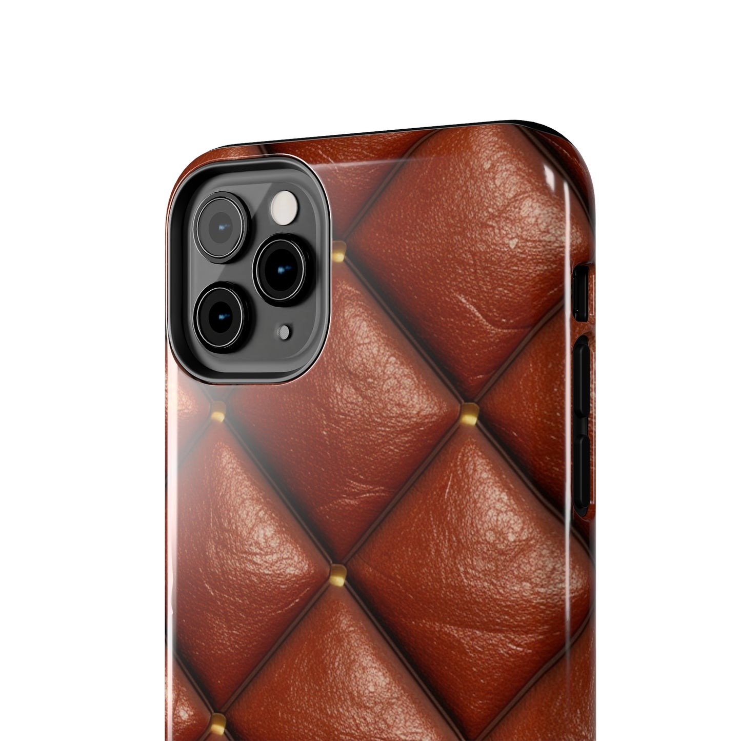 Brown Leather Cognac Pattern Rugged Durable Design Style - Tough Phone Cases