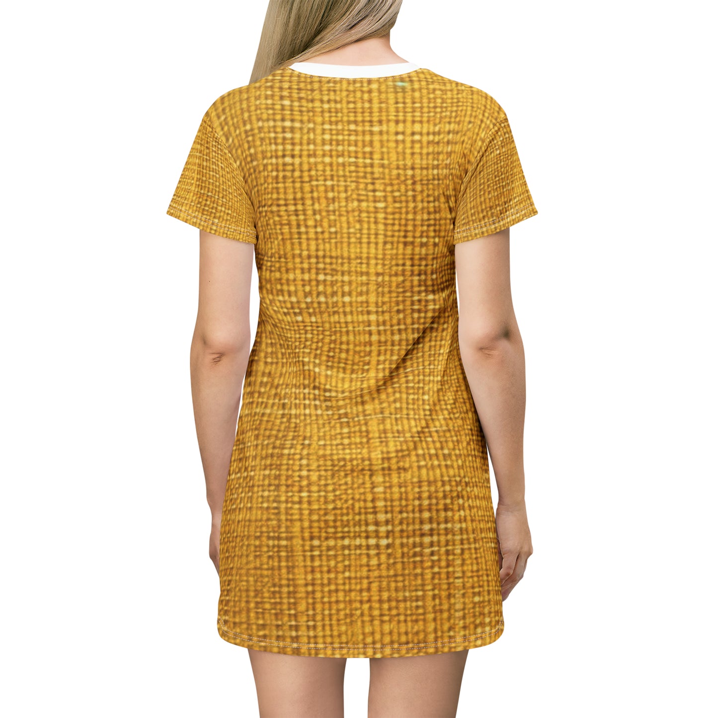 Radiant Sunny Yellow: tela de verano inspirada en la mezclilla - Vestido tipo camiseta (AOP) 