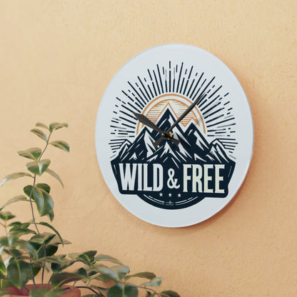 Wild and Free Adventure - Acrylic Wall Clock