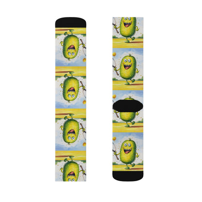 Pickleball Sport: Athletic Pickle Playing Game with Net and Paddle - Sublimation Socks