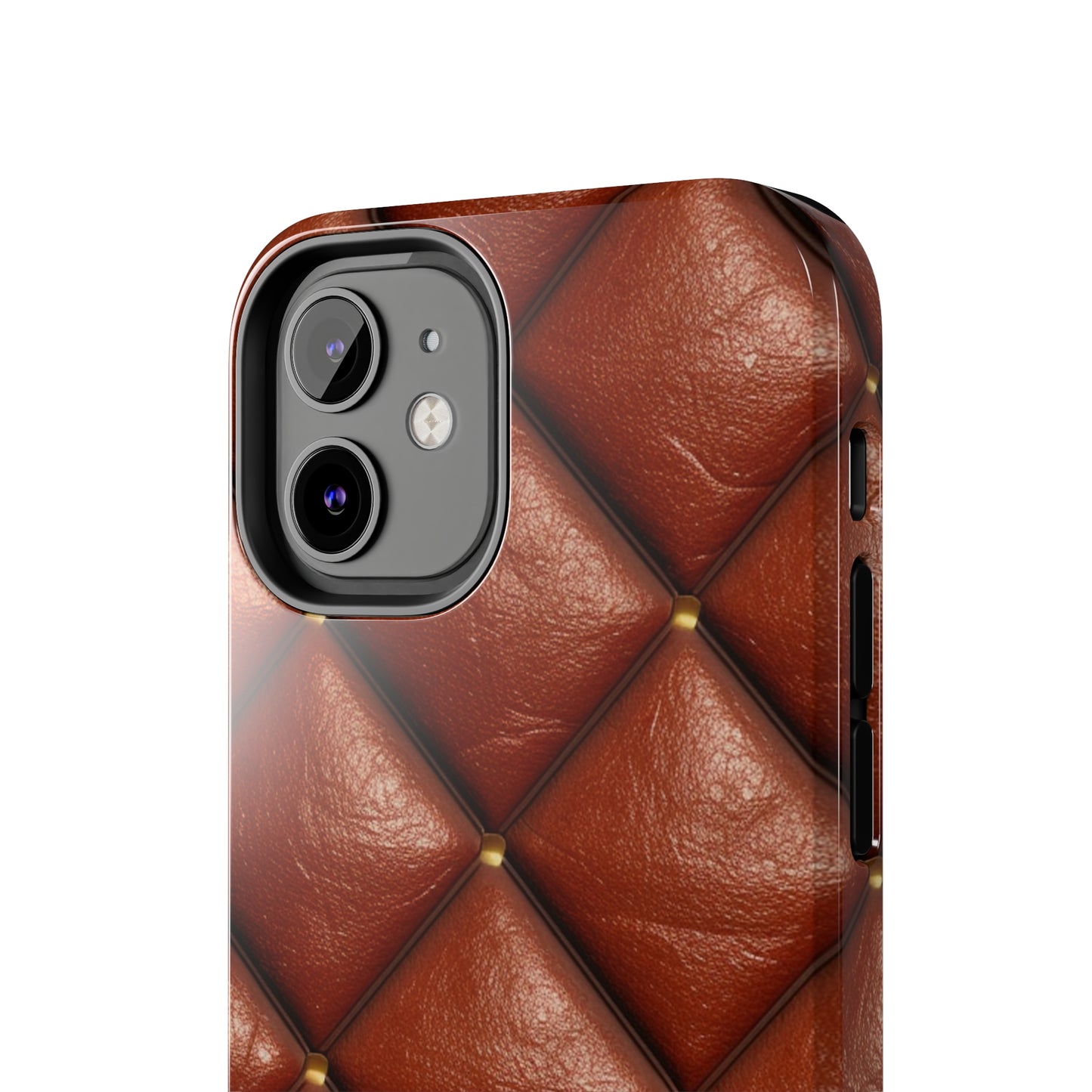 Brown Leather Cognac Pattern Rugged Durable Design Style - Tough Phone Cases