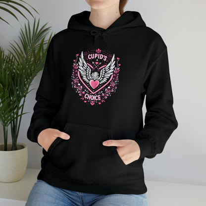 Cupidos Choice Crest con corazón y alas - Amor y romance con temática de San Valentín - Sudadera con capucha unisex Heavy Blend™