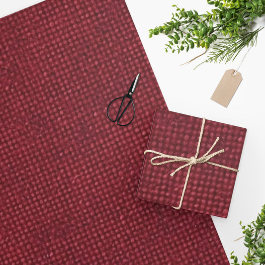 Seamless Texture - Maroon/Burgundy Denim-Inspired Fabric - Wrapping Paper