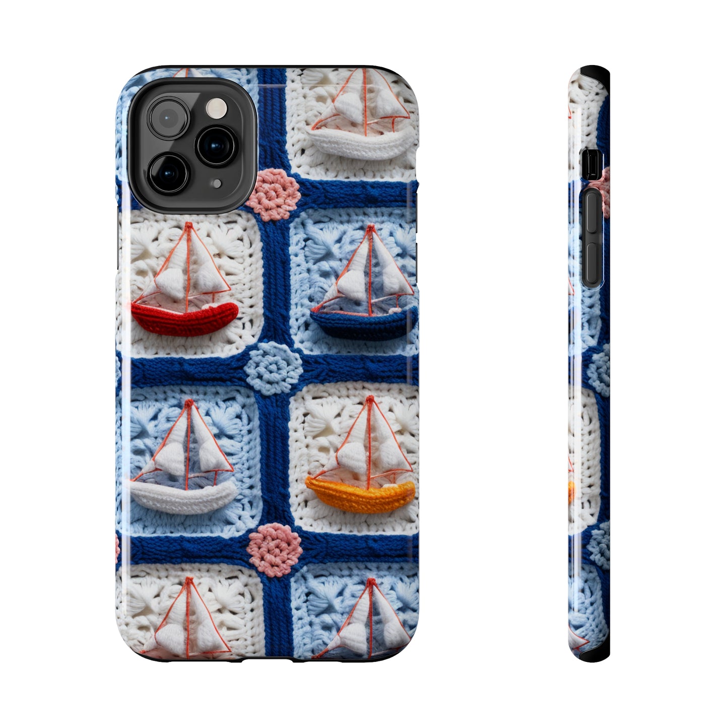 Crochet Boat Ship Sea Vessel Ocean Beach Travel Yacht Design - Tough Phone Cases