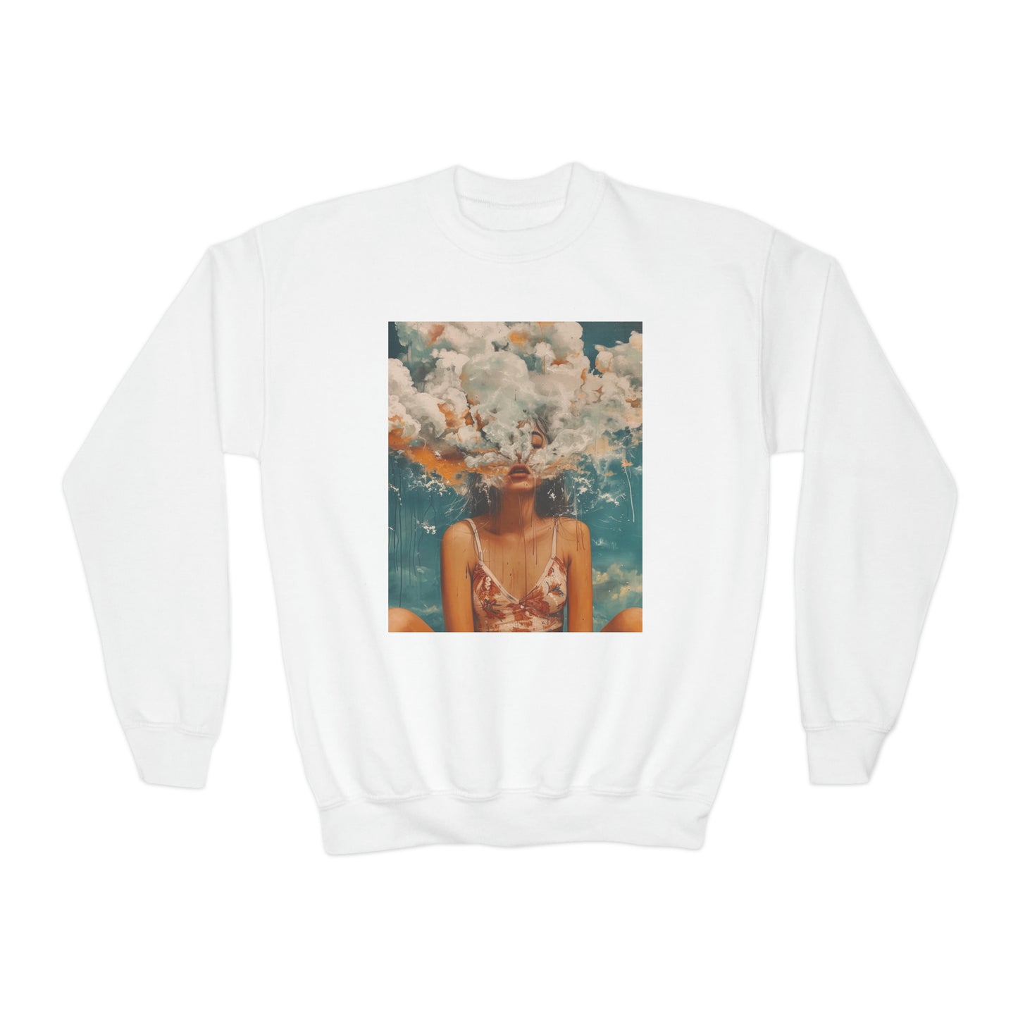 Chroming Trend, Inhale, Youth Crewneck Sweatshirt