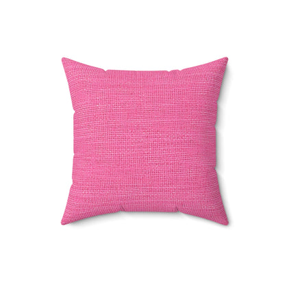 Doll-Like Pink Denim Designer Fabric Style - Spun Polyester Square Pillow