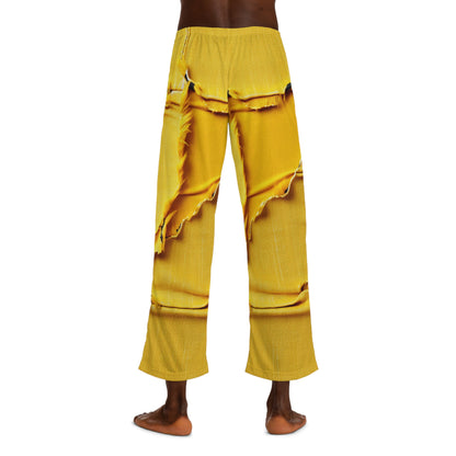 Banana Yellow Lemon: tela desgastada y atrevida inspirada en la mezclilla - Pantalones de pijama para hombre (AOP) 