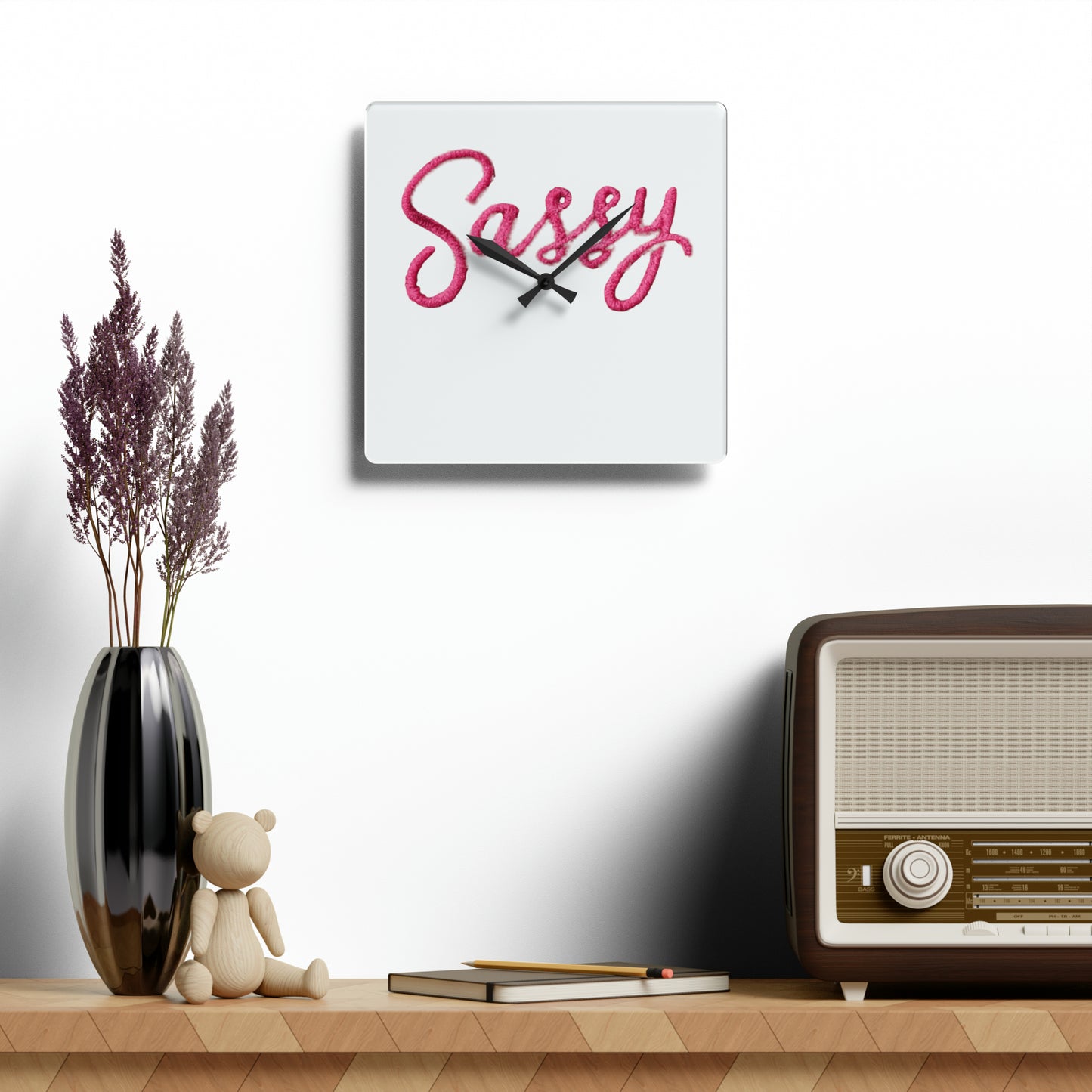 Sassy Acrylic Wall Clock