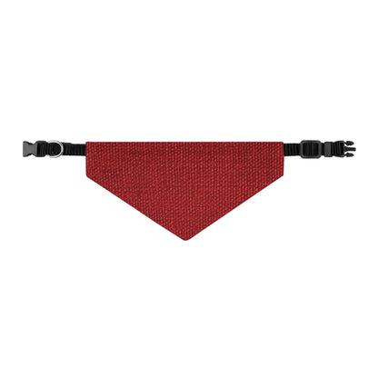 Bold Ruby Red: Denim-Inspired, Passionate Fabric Style - Pet Bandana Collar