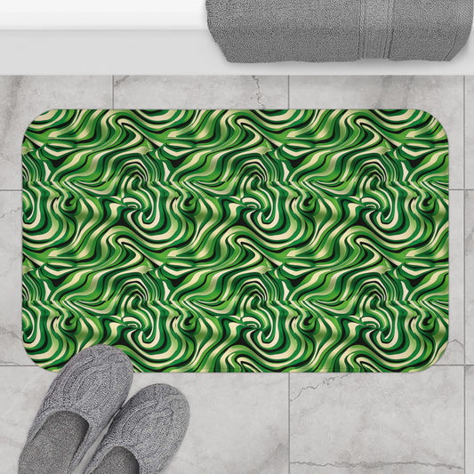 Disco Zebra Green - Bath Mat