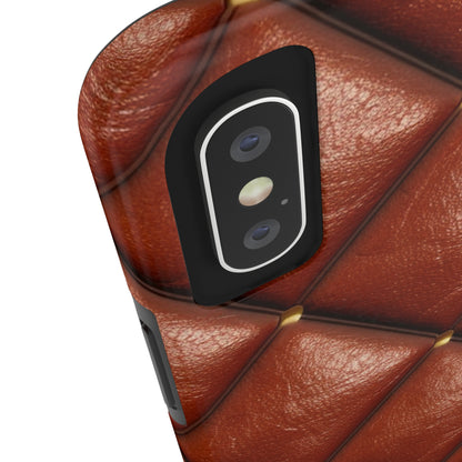 Brown Leather Cognac Pattern Rugged Durable Design Style - Tough Phone Cases