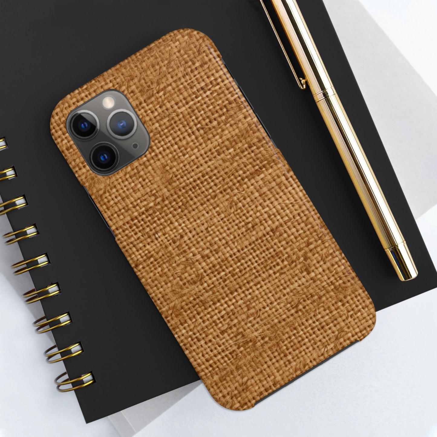 Light Chocolate: Denim-Inspired Elegant Fabric - Tough Phone Cases