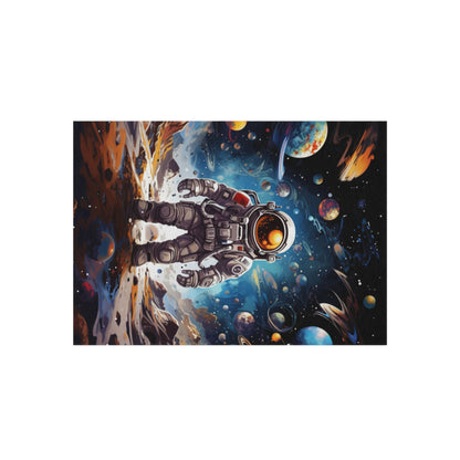 Galactic Voyage: Astronaut Journey in Celestial Star Cosmic Exploration - Outdoor Rug