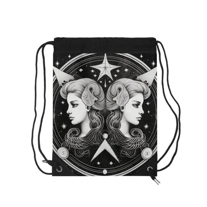 Diseño de los gemelos del zodiaco Géminis - Tema de astrología celestial - Mochila saco