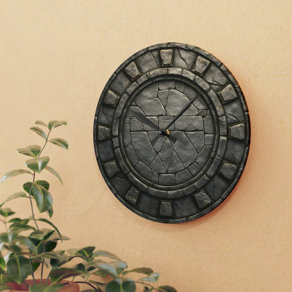 Token Border, Stone Acrylic Wall Clock