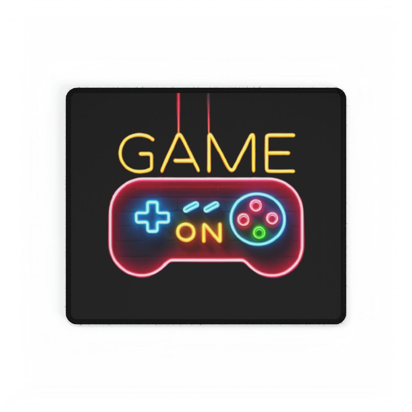 Classic Game On Sign, Retro Neon Graphic, Desk Mats