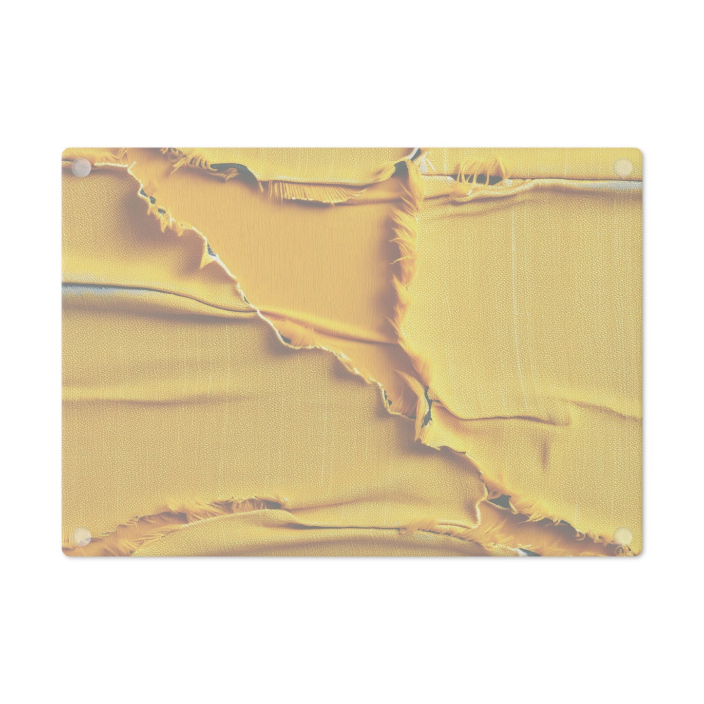 Banana Yellow Lemon: Bold Distressed, Denim-Inspired Fabric - Cutting Board