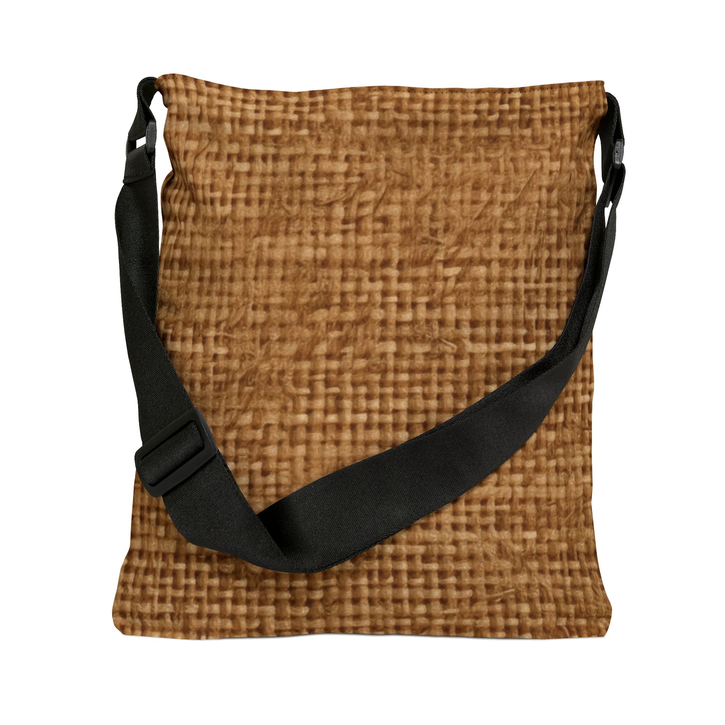 Brown Light Chocolate: Denim-Inspired Elegant Fabric - Adjustable Tote Bag (AOP)