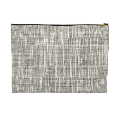 Silver Grey: Denim-Inspired, Contemporary Fabric Design - Accessory Pouch