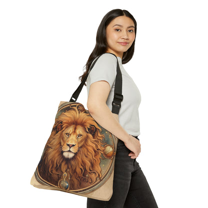 Astrological Leo Sign Vibrant Celestial Cosmic Zodiac - Adjustable Tote Bag (AOP)