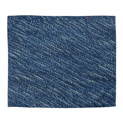 Denim-Inspired Design - Distinct Textured Fabric Pattern - Microfiber Duvet Cover