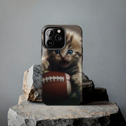 Football Kitten Touchdown: el juego deportivo ganador de Tabby - Estuches resistentes para teléfonos