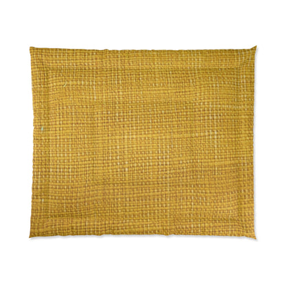 Radiant Sunny Yellow: Denim-Inspired Summer Fabric - Comforter