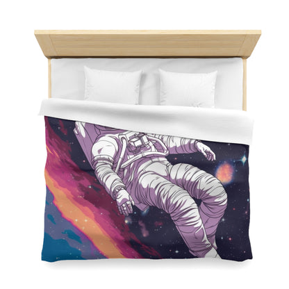 Astro Pioneer - Star-filled Galaxy Illustration - Microfiber Duvet Cover