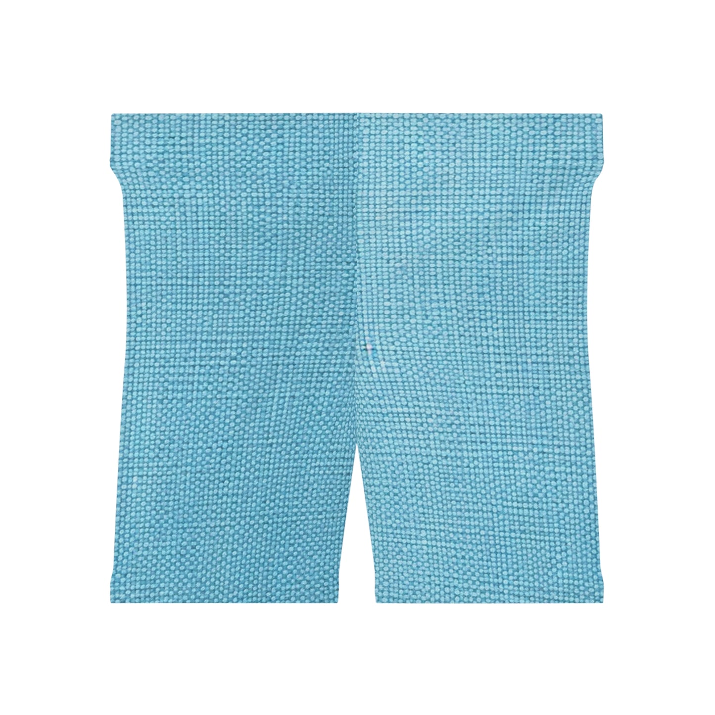 Bright Aqua Teal: Denim-Inspired Refreshing Blue Summer Fabric - Women's Biker Shorts (AOP)