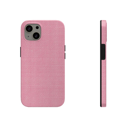 Pastel Rose Pink: Denim-Inspired, Refreshing Fabric Design - Tough Phone Cases