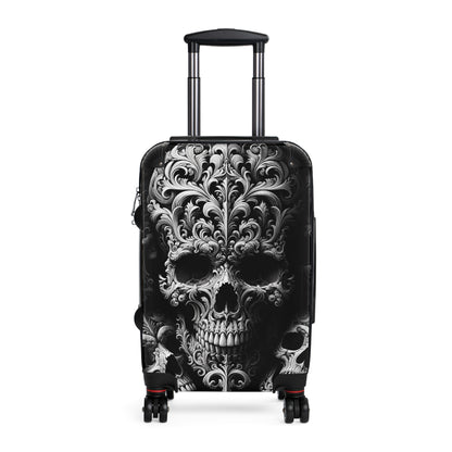 Obsidian Trek: Black Gothic, Skull Embossed, Suitcase