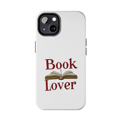 Open Book Embroidery Art: Book Lover Text for Avid Readers - Tough Phone Cases