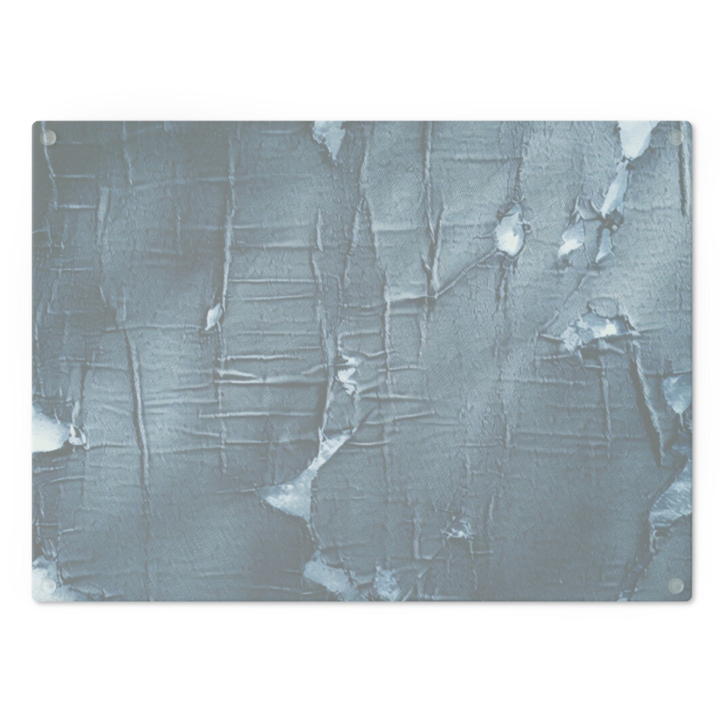 Distressed Blue Denim-Look: Edgy, Torn Fabric Design - Cutting Board