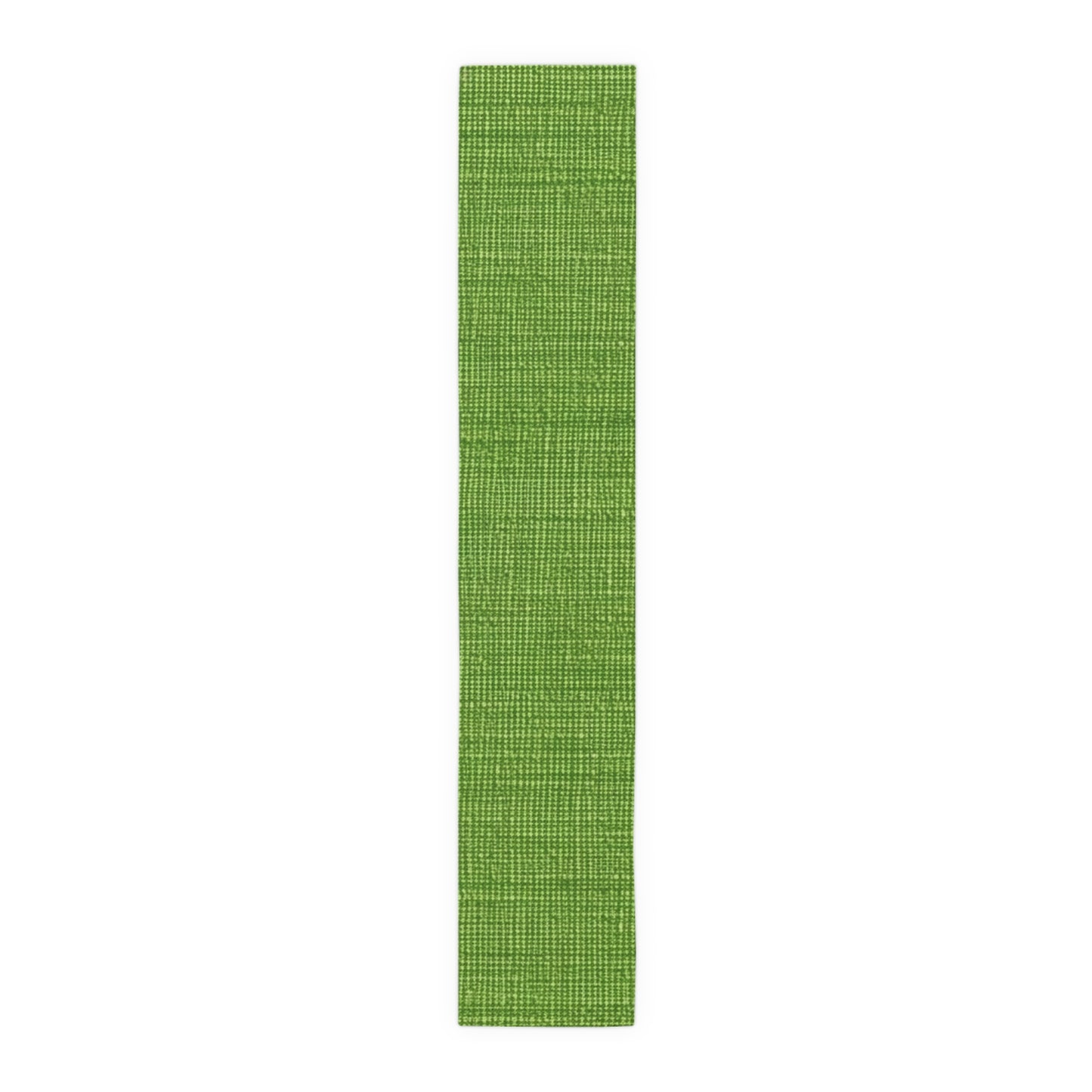 Olive Green Denim-Style: Seamless, Textured Fabric - Table Runner (Cotton, Poly)