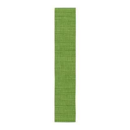 Olive Green Denim-Style: Seamless, Textured Fabric - Table Runner (Cotton, Poly)