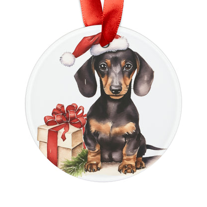 Dachshund Dog - Acrylic Ornament with Ribbon