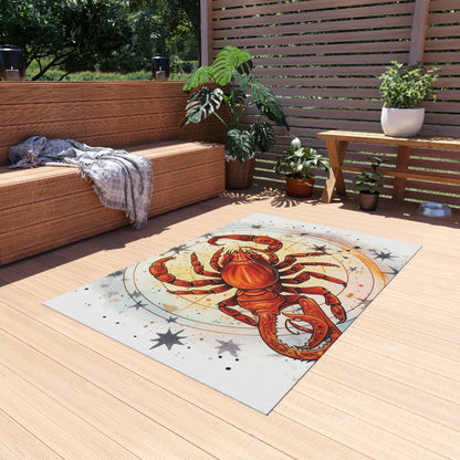 Prickly Scorpio Astrology - Sharp Zodiac Scorpion Celestial Horoscope - Outdoor Rug