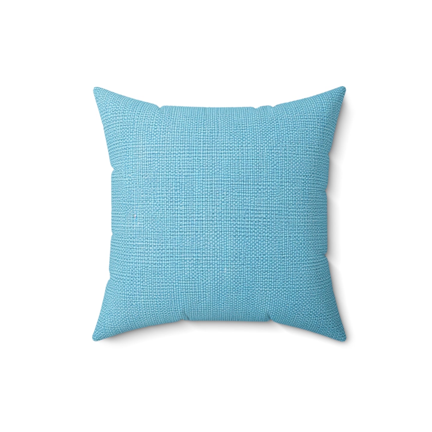 Bright Aqua Teal: Denim-Inspired Refreshing Blue Summer Fabric - Spun Polyester Square Pillow