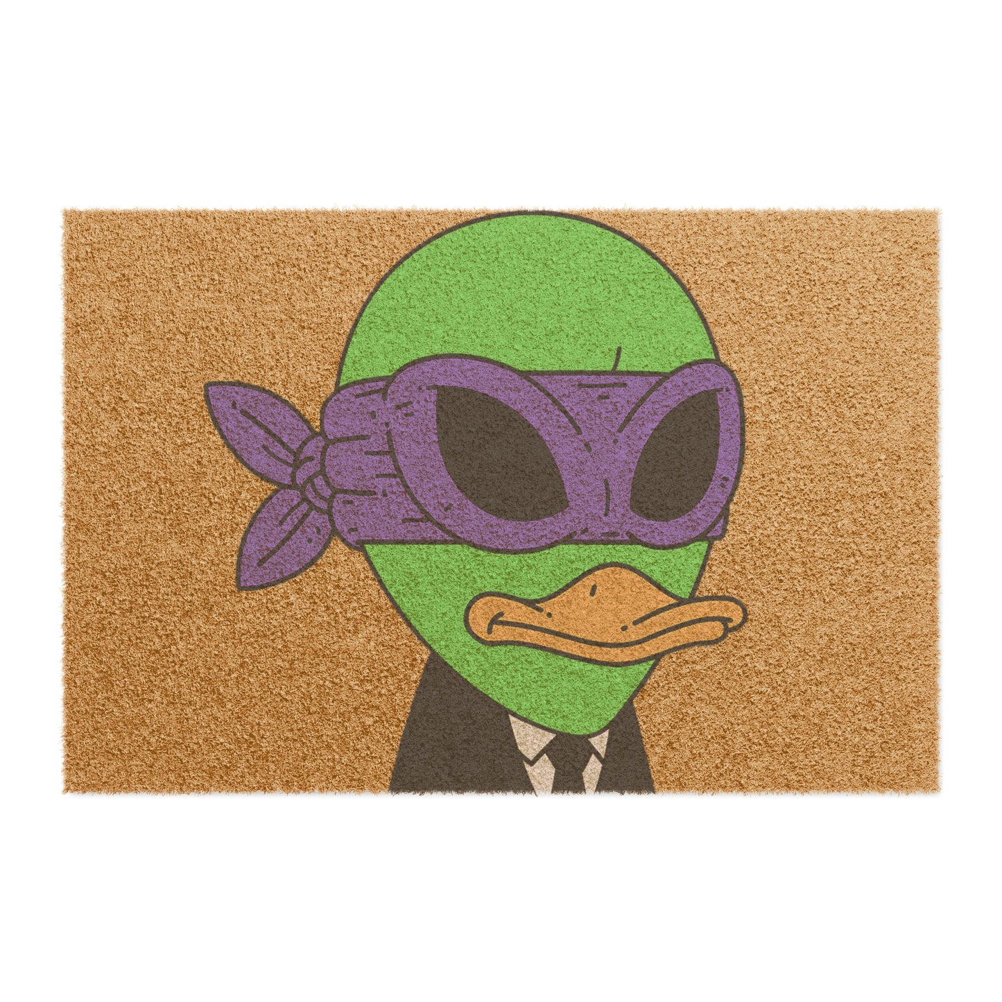 Alien Visitor 751 Space Anime Style Character Cartoon - Door Coir Mat