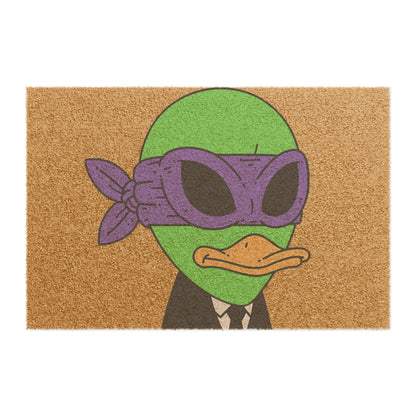 Alien Visitor 751 Space Anime Style Character Cartoon - Door Coir Mat