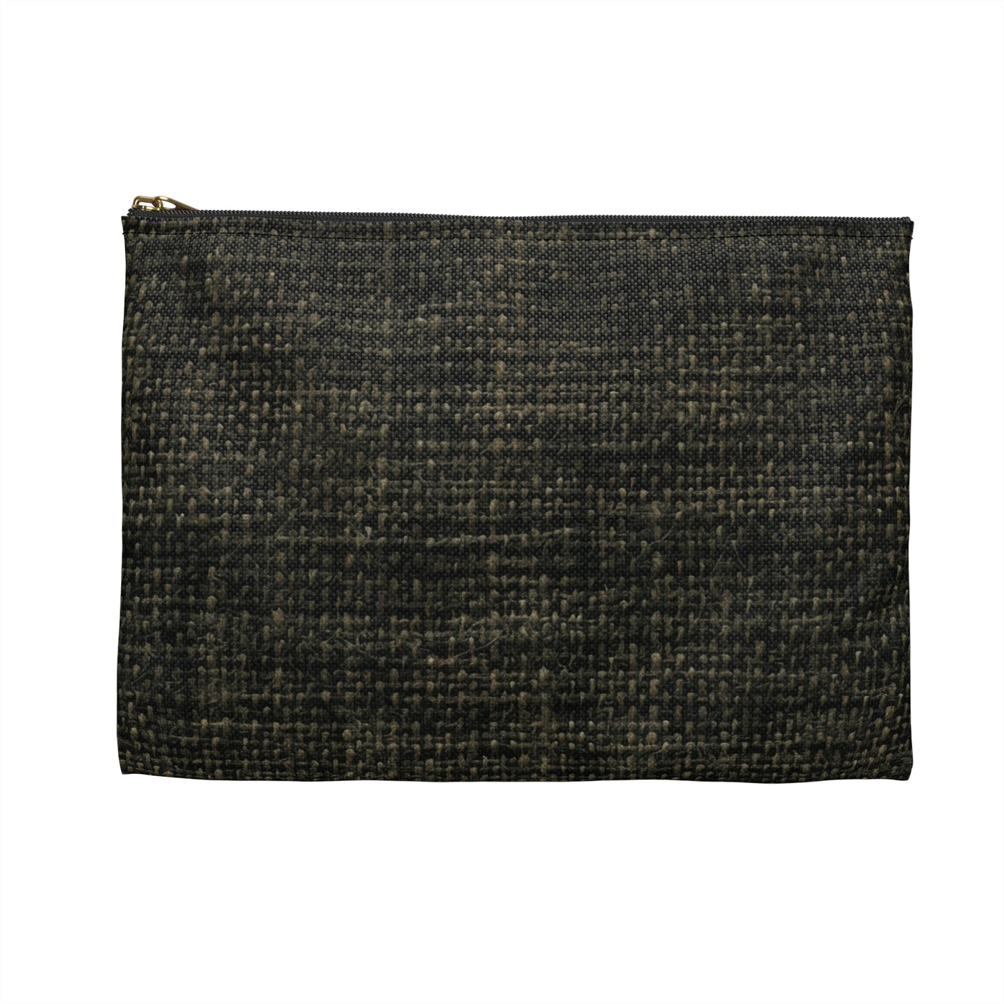 Sophisticated Seamless Texture - Black Denim-Inspired Fabric - Accessory Pouch