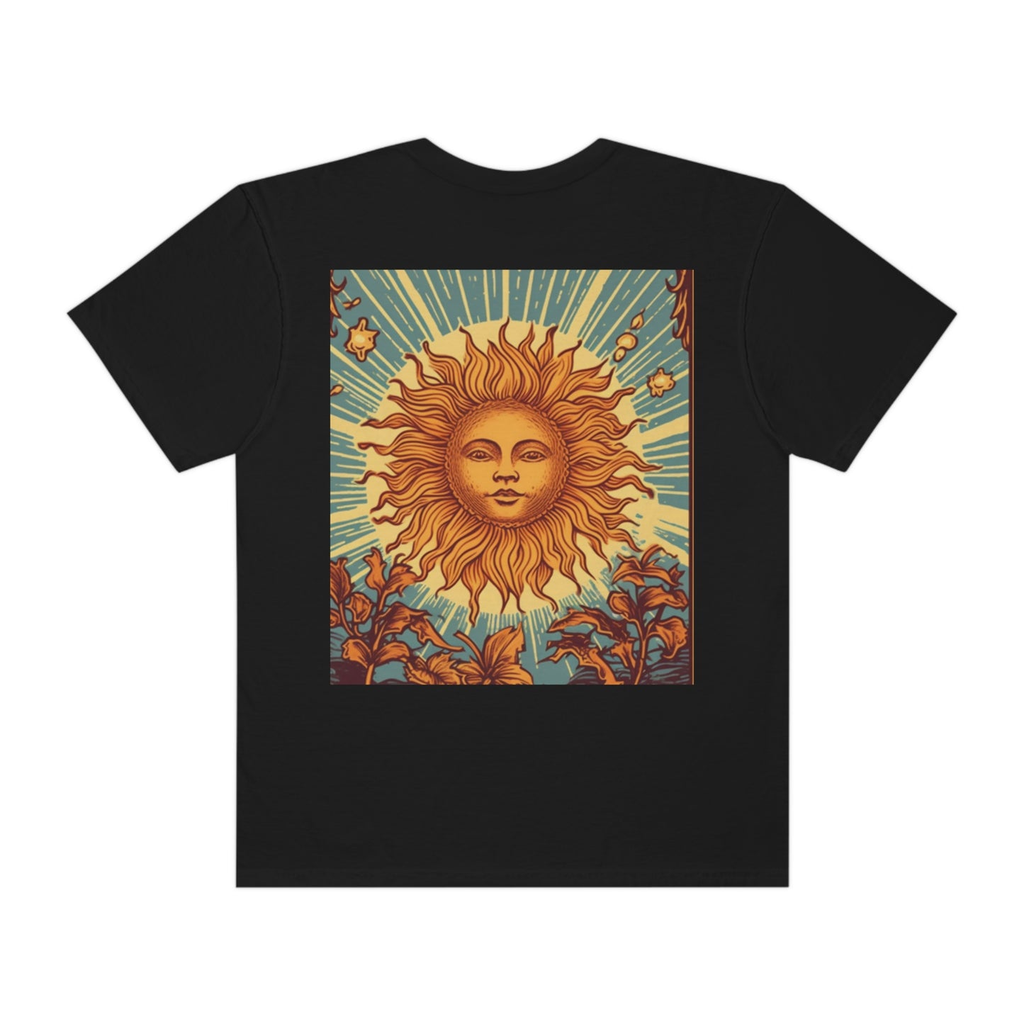 Sun Tarot Card Symbol of Growth, Life, and Radiance - Unisex Garment-Dyed T-shirt