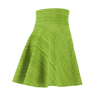 Lush Grass Neon Green: Denim-Inspired, Springtime Fabric Style - Women's Skater Skirt (AOP)