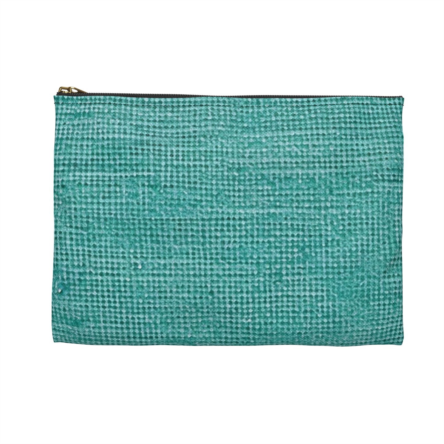 Quality Mint Turquoise Denim Fabric Deisgn, Stylish Material - Accessory Pouch